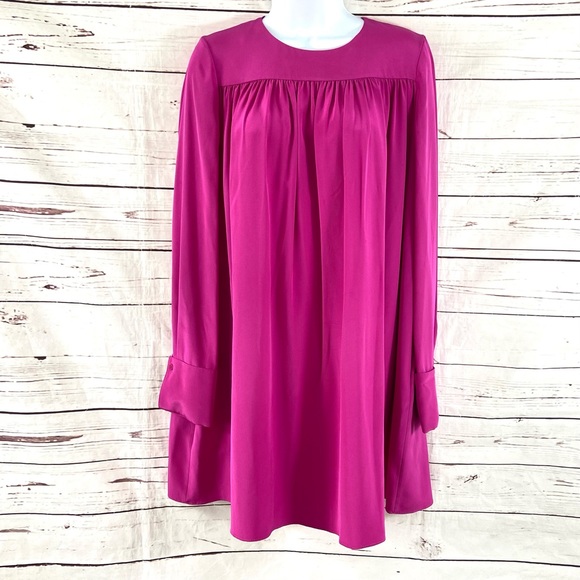 Diane Von Furstenberg Dresses & Skirts - Diane von Furstenberg Mini Dress Women’s 0 Fits Med Pink 100% Pink Long Sleeves